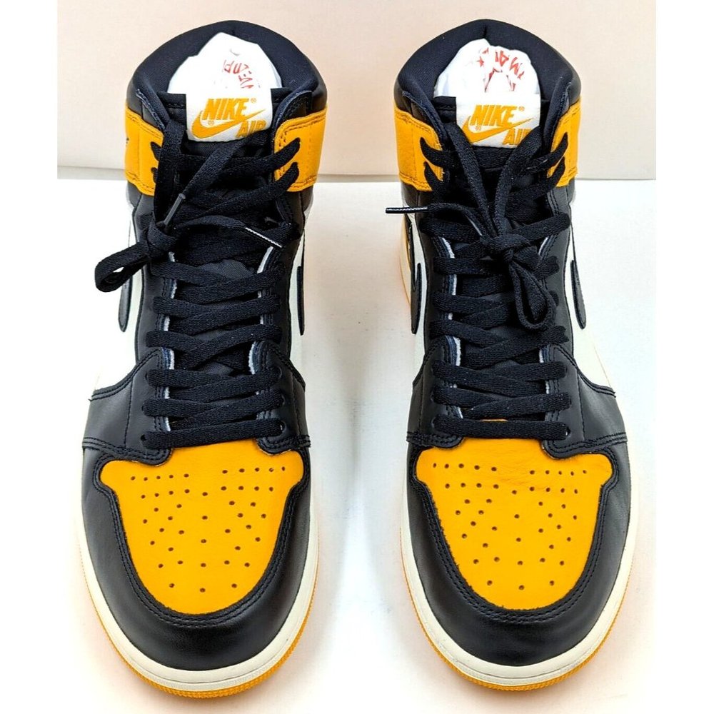 Nike Air Jordan 1 Retro High OG Yellow Toe Taxi 555088-711 Men Size 13
